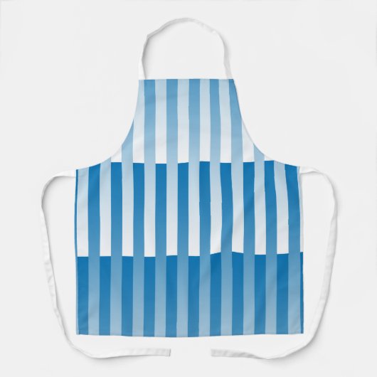 Blauw Witte Gestreepte Patroon Schort (Voorkant)