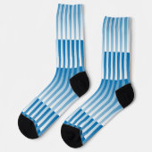 Blauw Witte Gestreepte Patroon Sokken (Links)