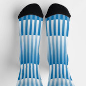 Blauw Witte Gestreepte Patroon Sokken (Top)