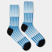 Blauw Witte Gestreepte Patroon Sokken (Rechts)