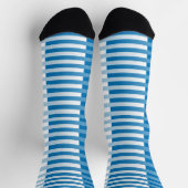 Blauw Witte Gestreepte Patroon Sokken (Top)