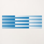 Blauw Witte Gestreepte Patroon Yogamat (Achterkant (horizontaal))