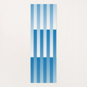 Blauw Witte Gestreepte Patroon Yogamat (Achterkant)