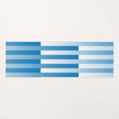 Blauw Witte Gestreepte Patroon Yogamat (Voorkant (horizontaal))