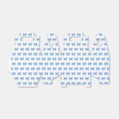 Blauw-witte gingham boog patroon bedankdoosjes (Uitgevouwen)