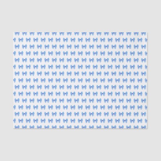 Blauw-witte gingham boog patroon tissuepapier (Voorkant)