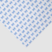 Blauw-witte gingham boog patroon tissuepapier (Detail)