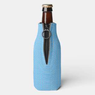 Blauw-witte Gingham met pasta-INSULATED FLESKOPER Flesjeskoeler