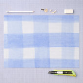 Blauw Witte Gingham Ruit Tissuepapier (Craft)