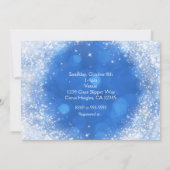 Blauw & Witte Glitter Assepoester Feest voor elke  Kaart (Achterkant)