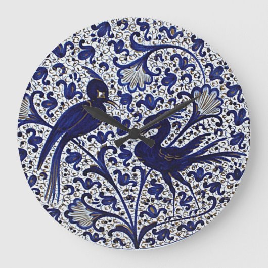 blauw witte goudTortelduifjes in de Italiaanse s Grote Klok (Voorkant)