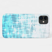 Blauw Witte Gradiënt Gloeiende Sparkels Persoonlij Case-Mate iPhone Case (Achterkant (horizontaal))