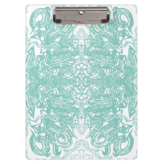 Blauw-witte graffiti klembord (Voorkant)