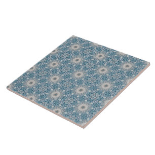 Blauw Witte Grijze Delfts Tegel Kaleidoscoop Patro Tegeltje
