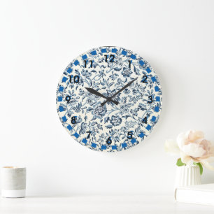 blauw-witte grote klok