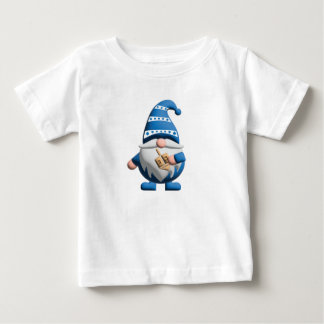 Blauw Witte Hanukkah Kabouter met Dreidel