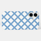 Blauw Witte Harlekijn Diamant Streep Patroon Case-Mate iPhone Case (Achterkant (horizontaal))