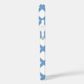 Blauw Witte Harlekijn Diamant Streep Patroon Case-Mate iPhone Case (Achterkant / Links)