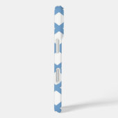 Blauw Witte Harlekijn Diamant Streep Patroon Case-Mate iPhone Case (Achterkant / Rechts)