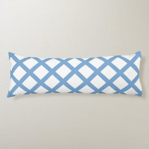 Blauw Witte Harlekijn Diamant Streep Patroon Lichaamskussen