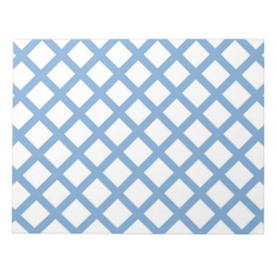 Blauw Witte Harlekijn Diamant Streep Patroon Notitieblok