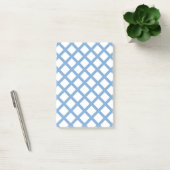 Blauw Witte Harlekijn Diamant Streep Patroon Post-it® Notes (Kantoor)