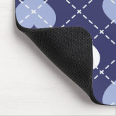 Blauw-witte harten Argyle Muismat (Hoek)