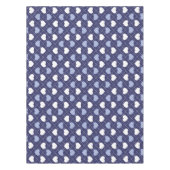 Blauw-witte harten Argyle Tafelkleed (Voorkant)
