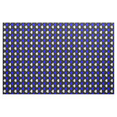 Blauw Witte Harten Zwart  Stof (Yard (91,4 cm))