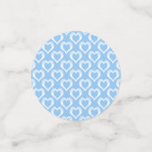 Blauw Witte Hartjes Patroon Confetti (Kleine voorkant)