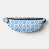 Blauw Witte Hartjes Patroon Heuptasje (Liggend)