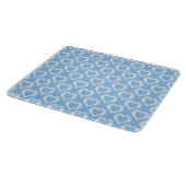 Blauw Witte Hartjes Patroon Snijplank (Hoek)