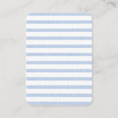 Blauw-witte Herfst Breng een boek Baby shower Informatiekaartje (Achterkant)