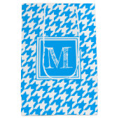 Blauw-witte horscoop | Modern monogram Medium Cadeauzakje (Achterkant)