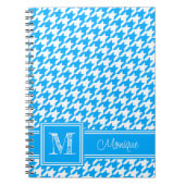 Blauw-witte horscoop | Modern monogram Notitieboek (Voorkant)