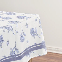 Blauw & Witte Hortensia Botanische Toile-patroon Tafelkleed