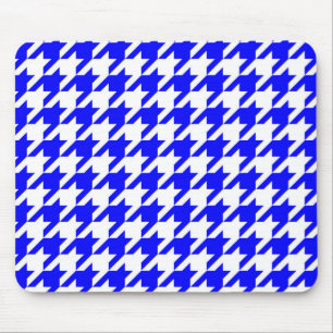 Blauw Witte Houndstooth Rutcontrole Muismat