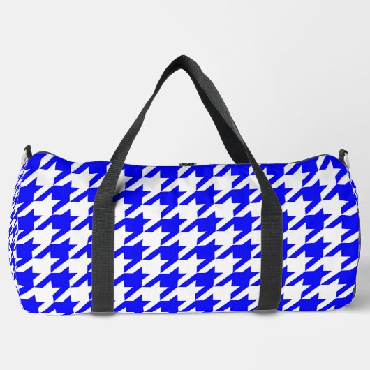 Blauw Witte Houndstooth Rutcontrole Plunjezak (Voorkant)