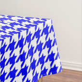 Blauw Witte Houndstooth Rutcontrole Tafelkleed (Voorbeeld)