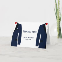 Blauw Witte Huwelijks Trouwkaarten voor Homoparen 