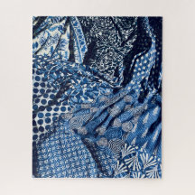 Blauw Witte Indigo Stoffen