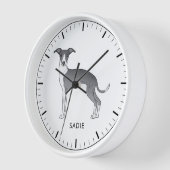 Blauw-Witte Italiaanse Windhond Met Aangepaste Tek (Hoek)