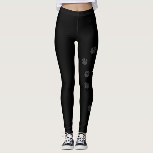 Blauw-Witte Italiaanse Windhond met poten Leggings (Voorkant)