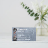 Blauw Witte Kapper paal supply winkel aangepaste f Visitekaartje (Staand voorkant)