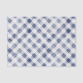 Blauw Witte Karet Strepen Bruidsdouche Tissuepapier (Voorkant)