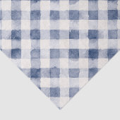 Blauw Witte Karet Strepen Bruidsdouche Tissuepapier (Detail)