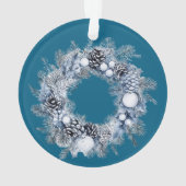 Blauw-witte kerstboom ornament (achterkant)