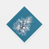 Blauw-witte kerstboom servet (Hoek)