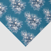 Blauw-witte kerstboom tissuepapier (Detail)