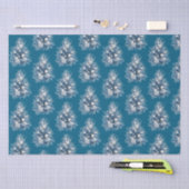 Blauw-witte kerstboom tissuepapier (Craft)